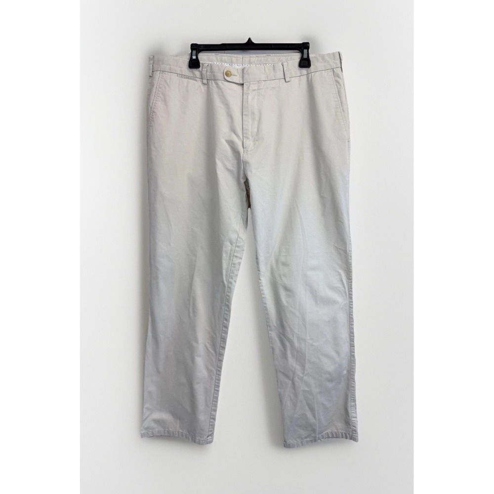 Peter Millar Cotton Pants Men's Size 36X30 Straight Flat Front Chino Golf Cuffed